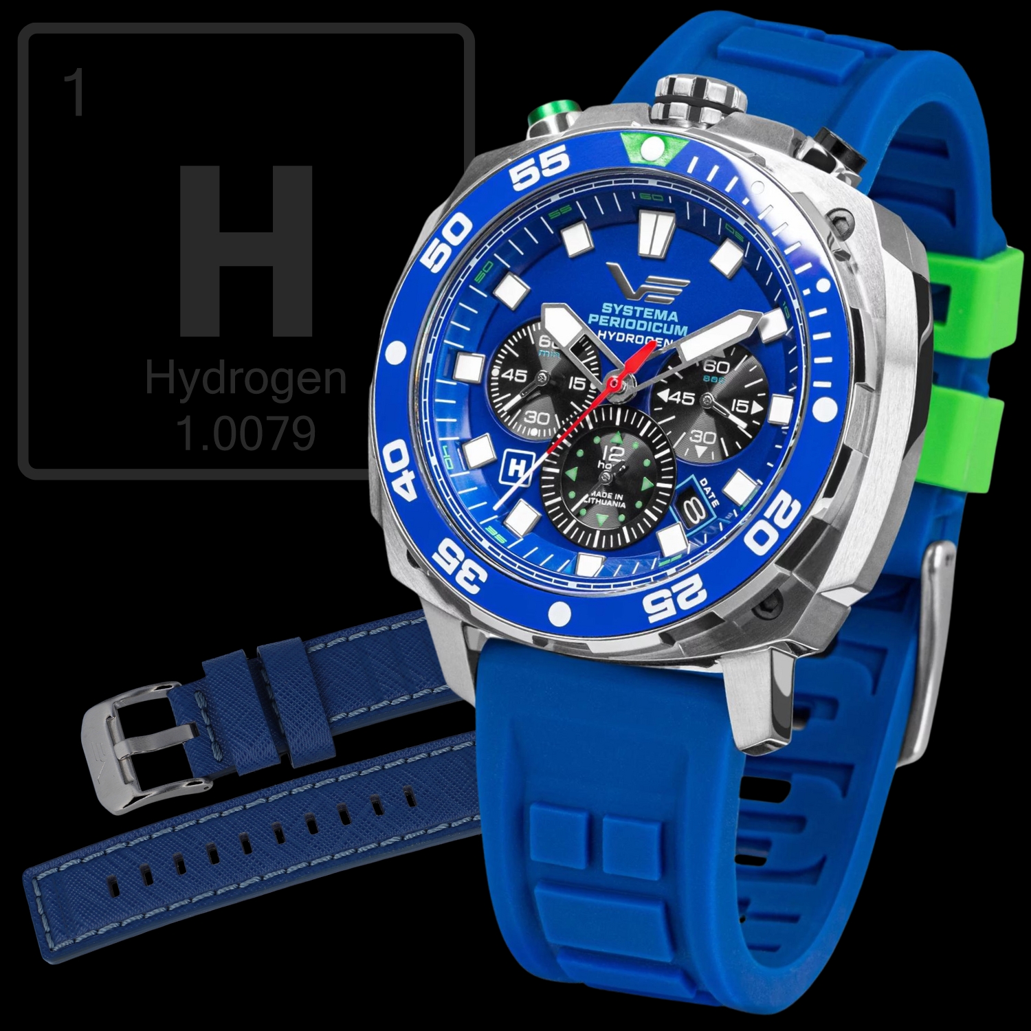 Zegarek Vostok Europe VK67-650A720S Systema Periodicum Hydrogen męski 